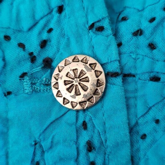 Chico's jacket. Aqua blue with black, size 0, S, 4 - Picture 6 of 7